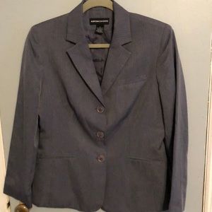 Norton McNaughton two-piece grey pinstripe suit